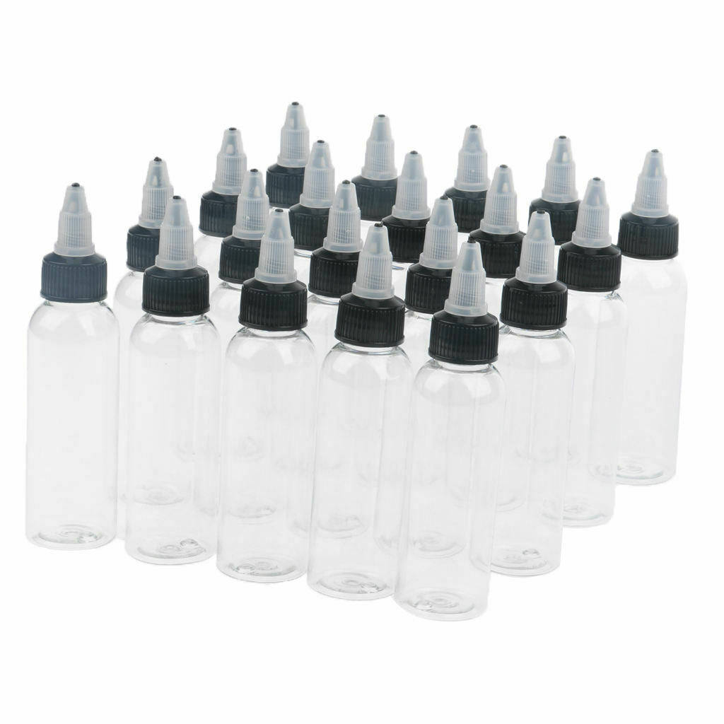 30 Packs Plastic Squeeze Bottles Twist   Nozzle Tip Applicator Bottle 60/120ml