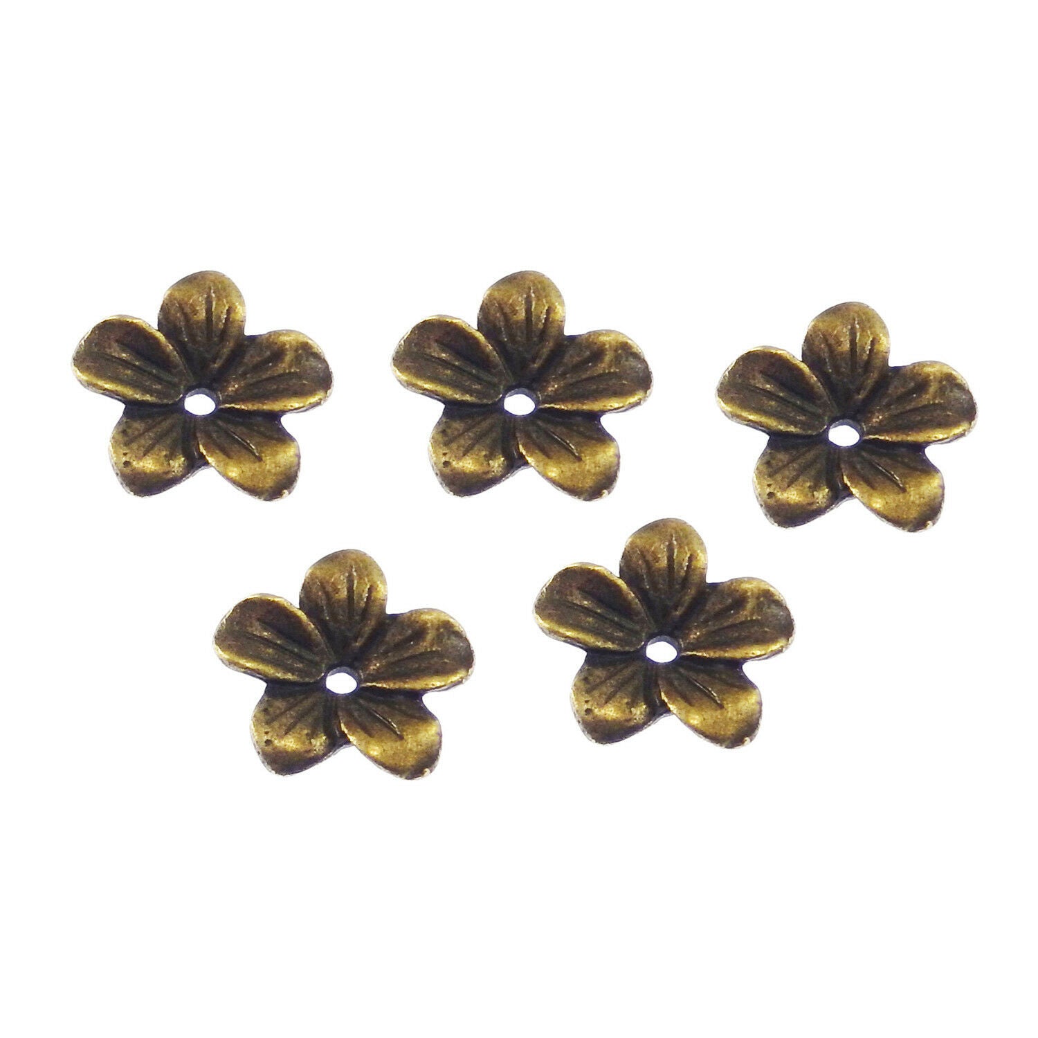 20pcs/pack Antiqued Bronze Alloy Plum Blossom Flower Beads Jewelry Making Charms