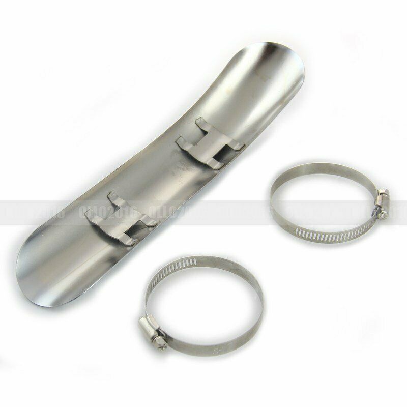 Motorcycle Chrome Chopper Curve Plain Exhaust Heat Shield Cover For HXXlXy HXXda
