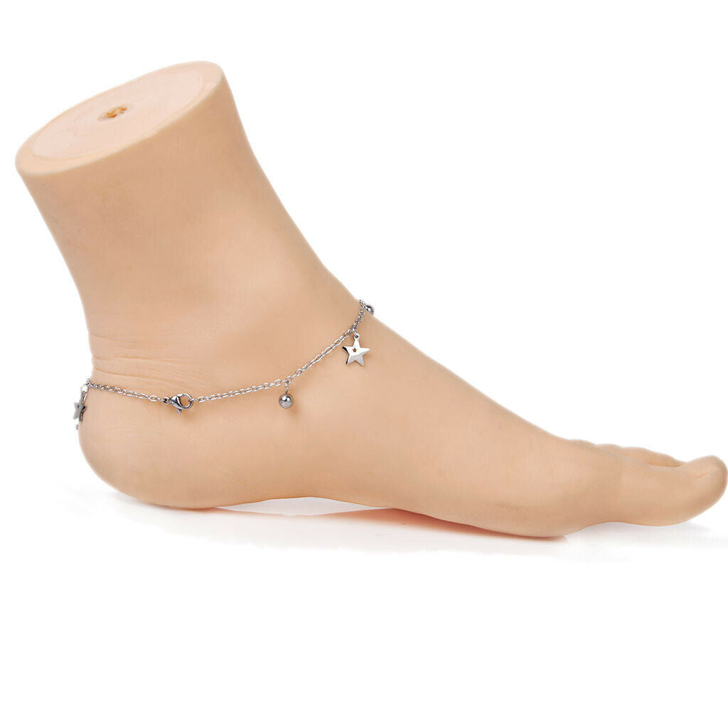 Stainless Steel Stars And Balls Anklet Bracelet