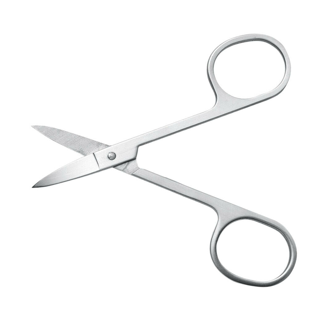 Curved scissors cutter trimmer for eyelashes, eyebrows, nose hair, ear hair and