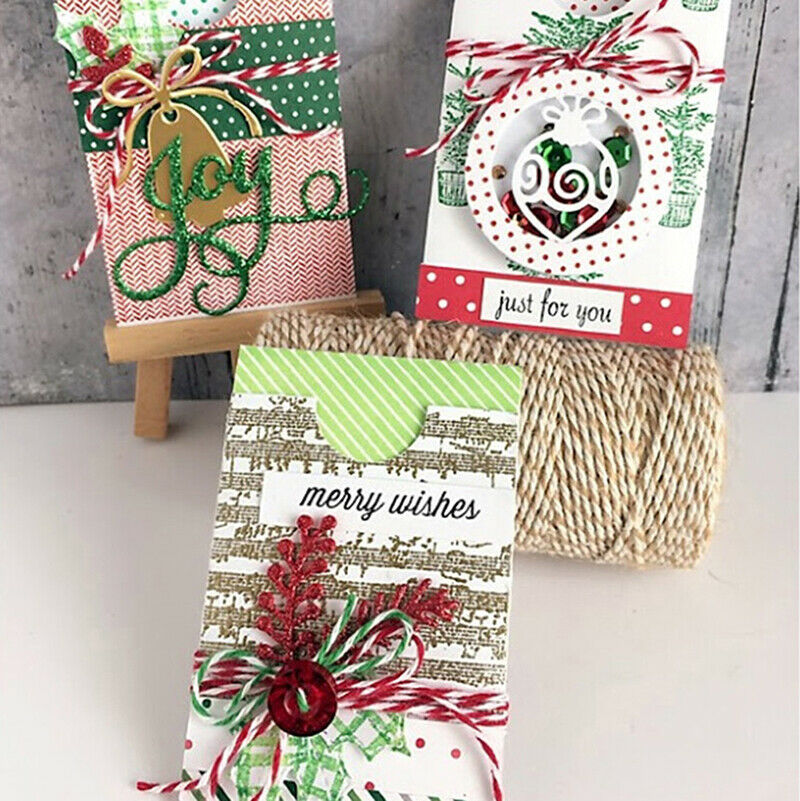 Cut Die 6Pcs Christmas Circle Scrapbook Paper Craft Blade Punch Stencils .l8