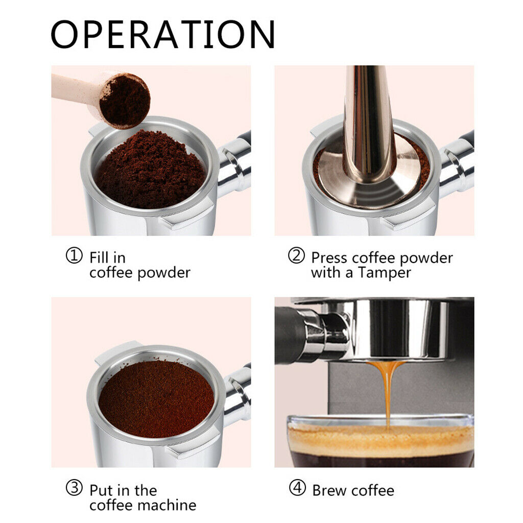 1pc 51mm Naked Espresso Coffee Portafilter for DeLonghi ECP31.21 Easy Clean