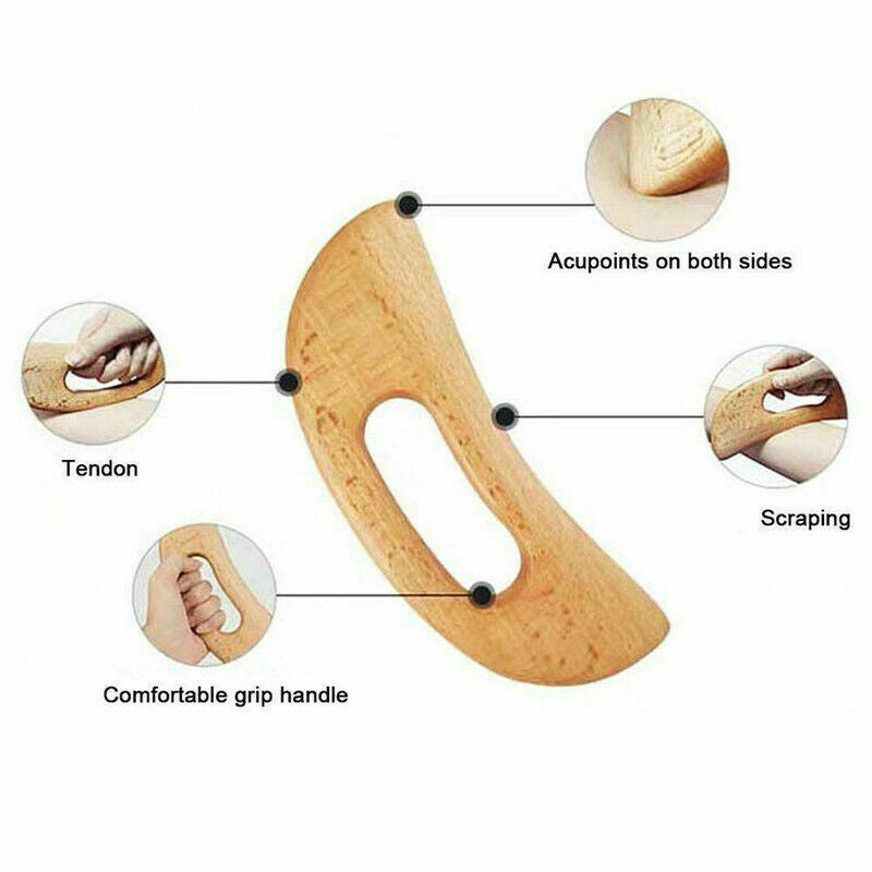 Wooden Wood Beech Gua sha Massage Tool Board for Release Back Legs Pain
