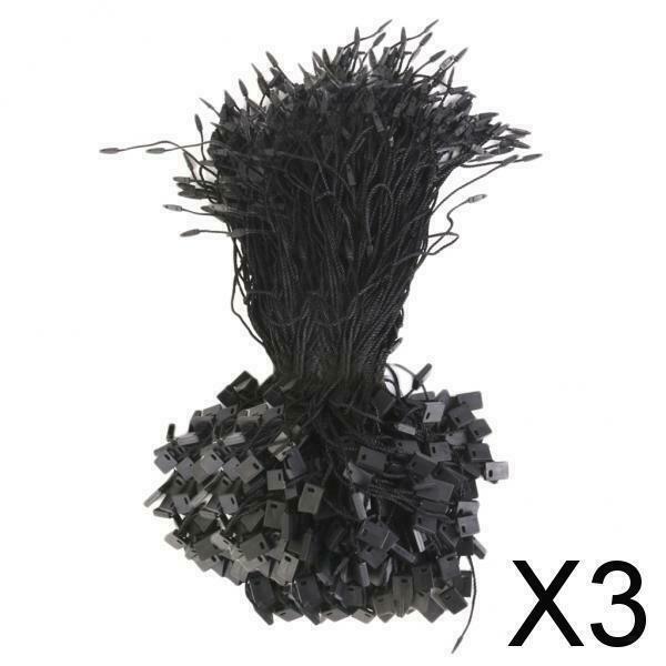 3X Nylon Plastic Price Label Tag Strip Line for Clothes Goods 1000Pcs Black