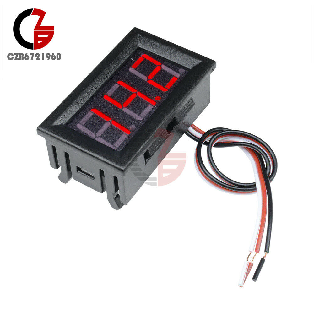 Red 3 Wire 0.56" DC 4.5-30V LED 3 Bit Digital Voltmeter Panel Accurate Meter