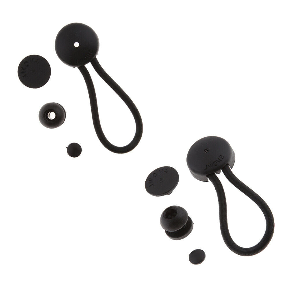 2pcs/Set Bungee Canopy Tarp Tie Down Cord Fasteners with Surface Attachment Knob