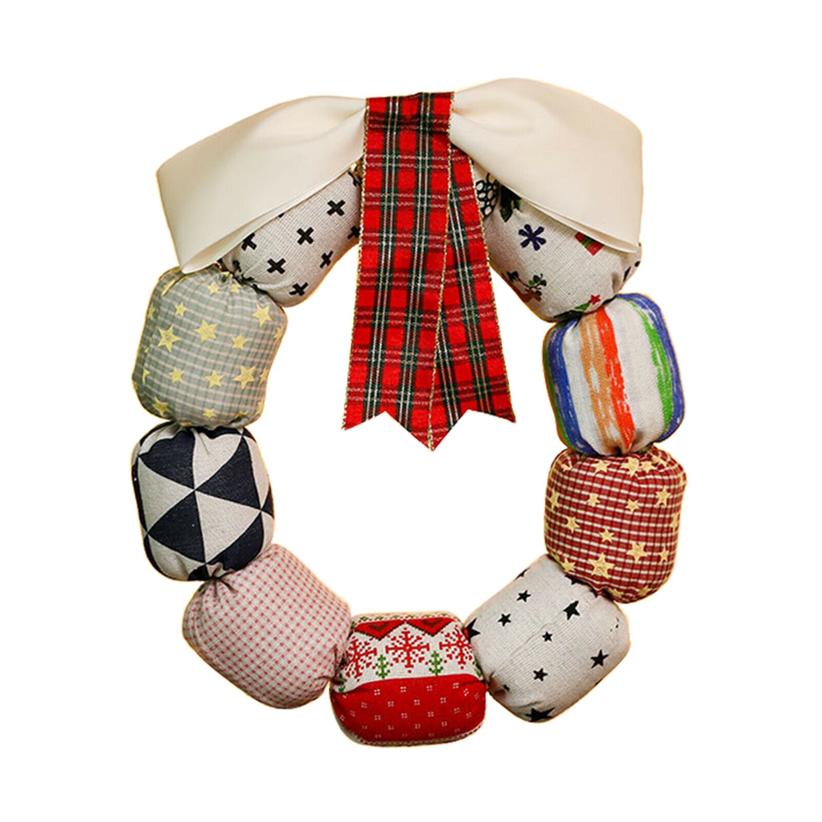 7.8" Fabric Cloth Wreath Indoor Wall Front Door Garland Decor Photo Props