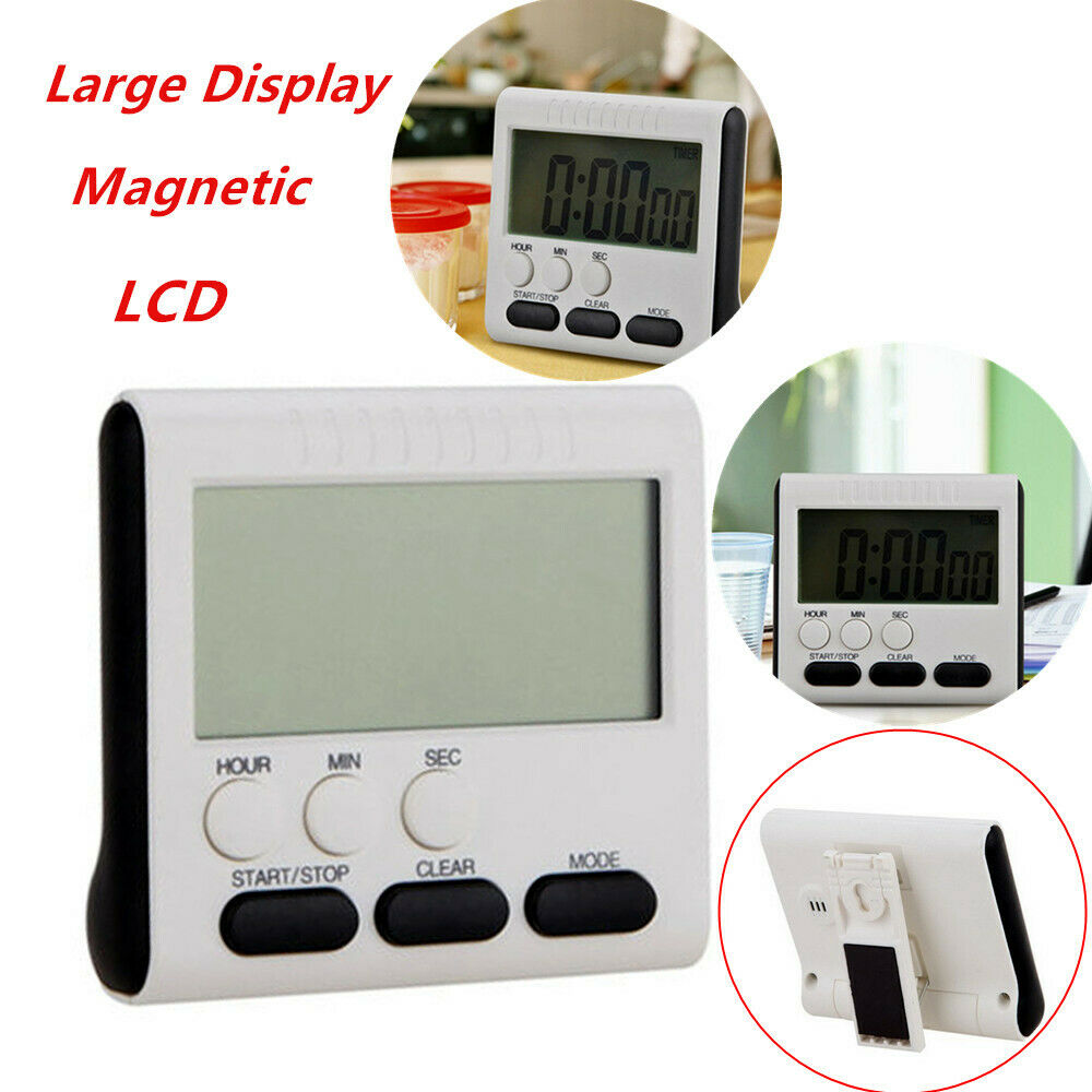Digital KITCHEN TIMER Countdown Magnetic Fridge Cooking LCD Timing Clock