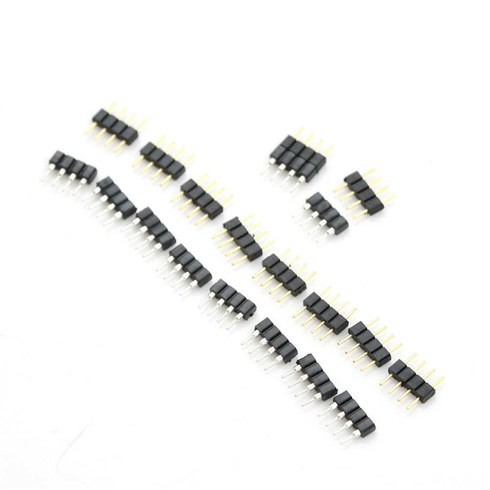 10pcs connector male type double 4pin for 3528 5050 RGB LED strip connect.l8