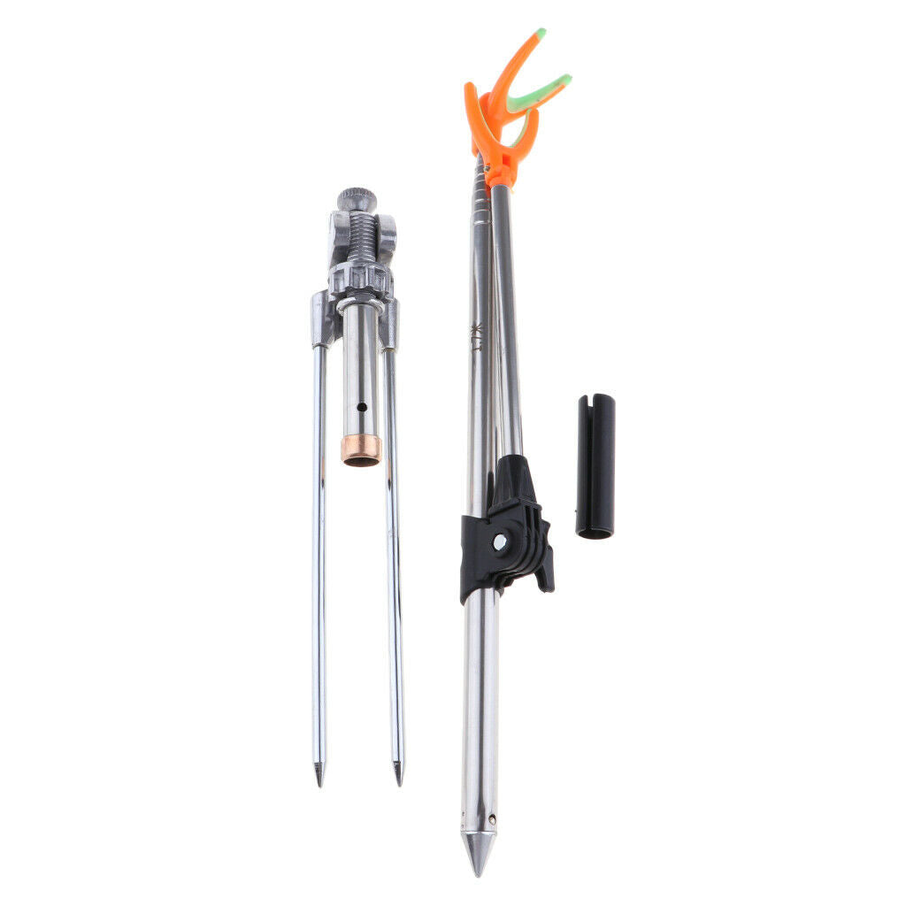 Fishing Rod Stand Pole Bracket Rod Holder Support Stand Telescopic 1.7m