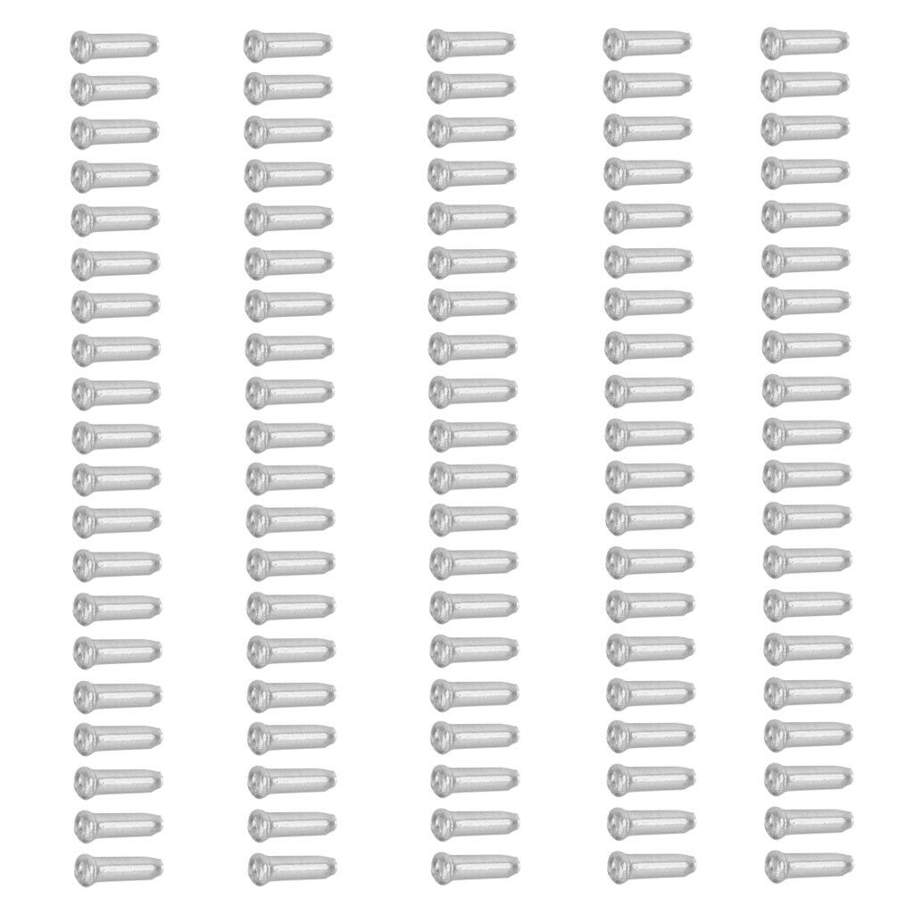 100Pcs Alloy Premium 10mm Bike Cable End Caps Road Shifter Ends Crimps