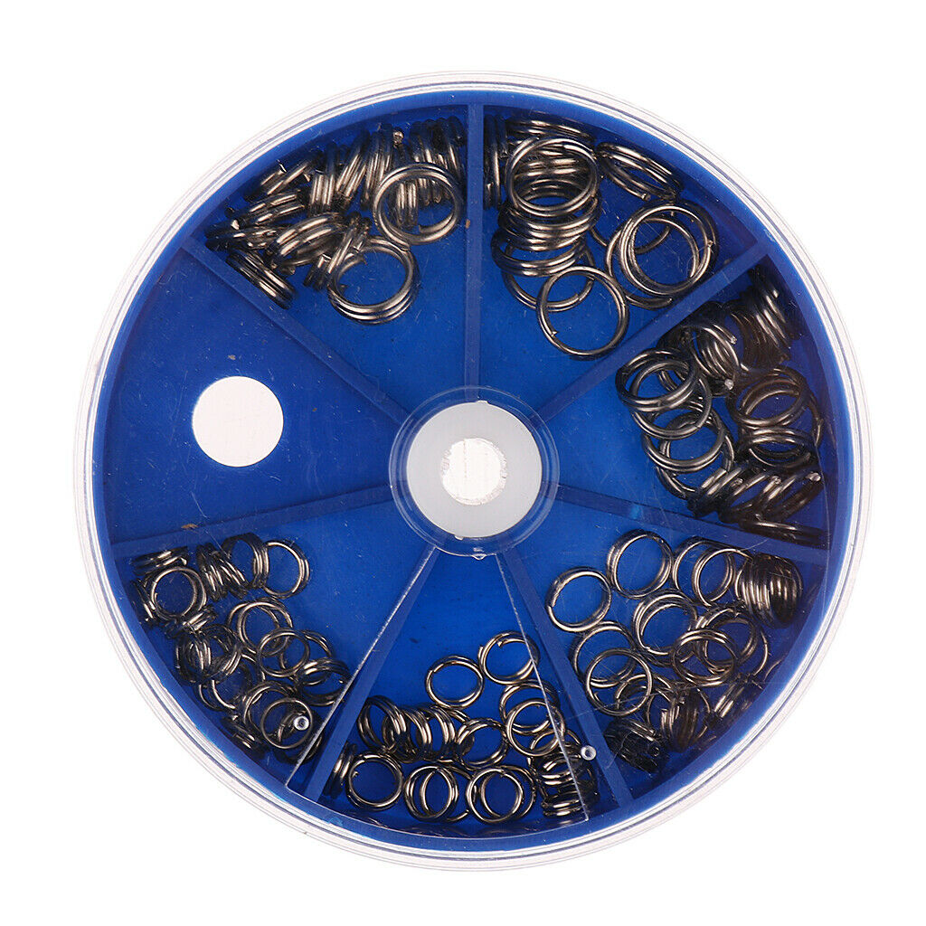 Stainless Steel Split Rings Fishing Tackle Ring Chain Connector Strong Split