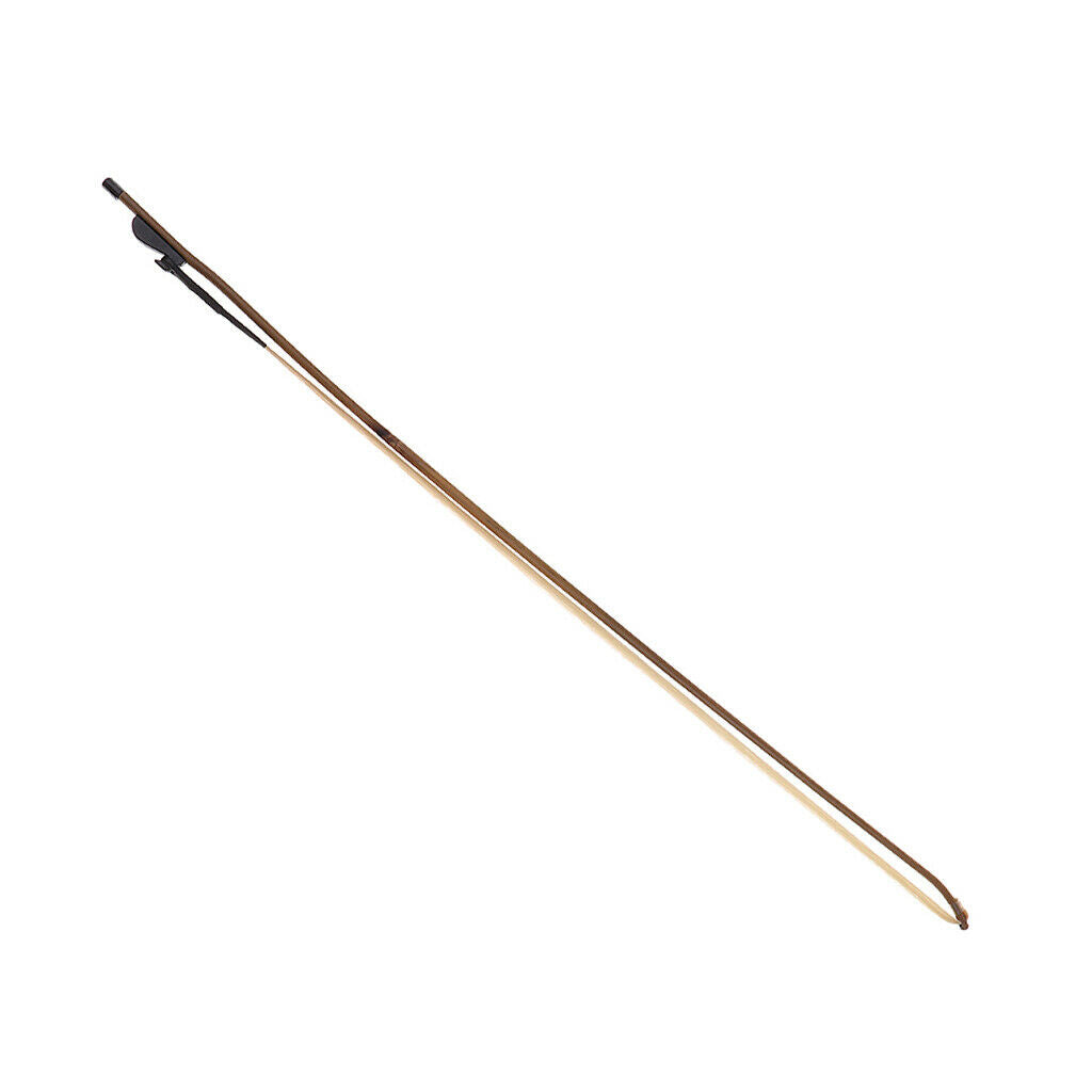 Chinese Erhu Bow Violin Bow Natural Bamboo&White Horsetail Hair Wood Color