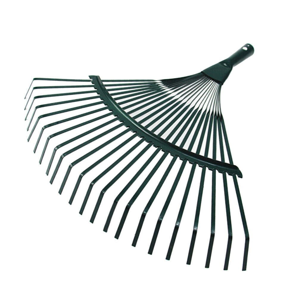 Steel 22 Tooth Lawn Rake Head For Garden Leaves Heavy Duty Garden Tools