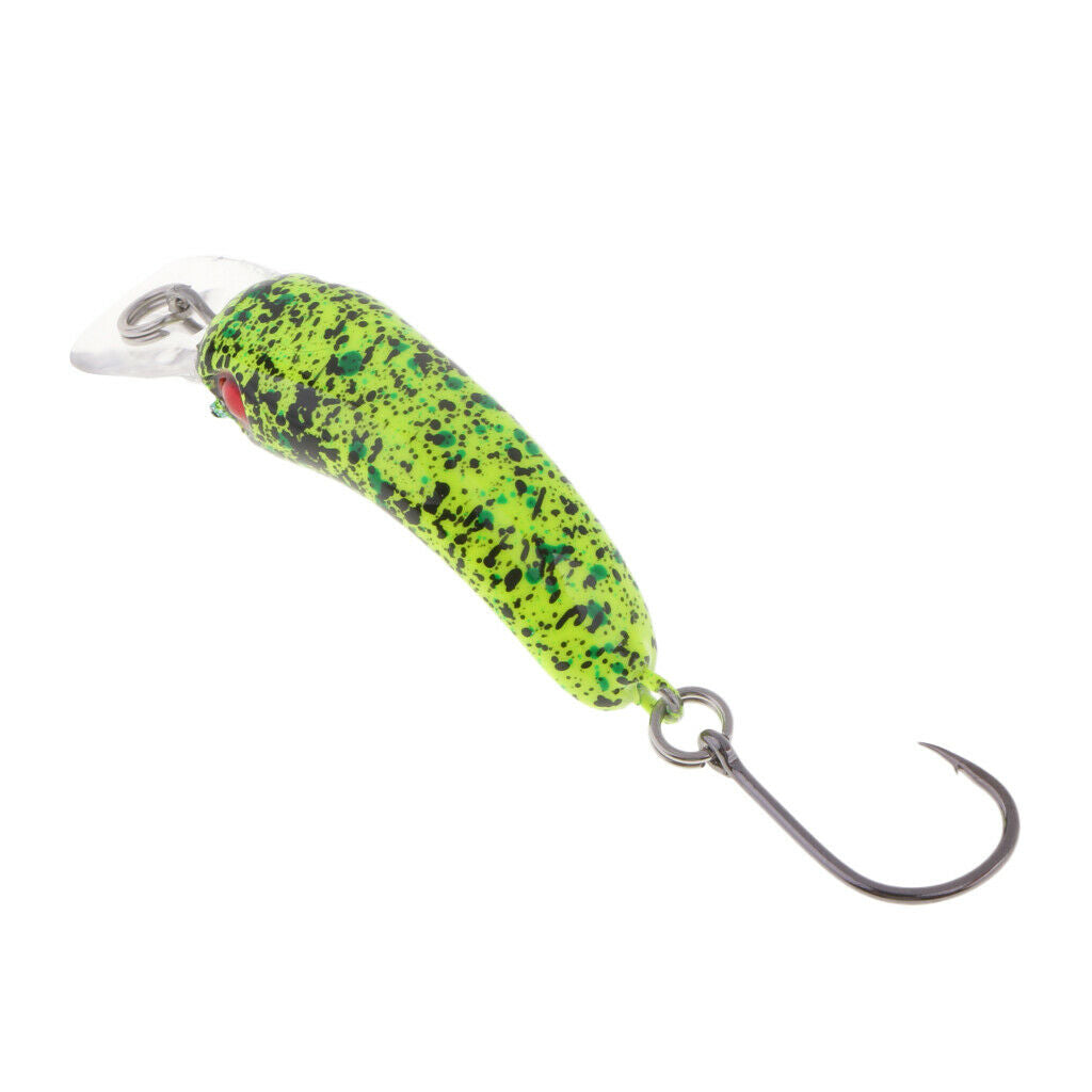 Mini Minnow Fishing Lure Artificial Hard Simulation Bait Crankbait Green