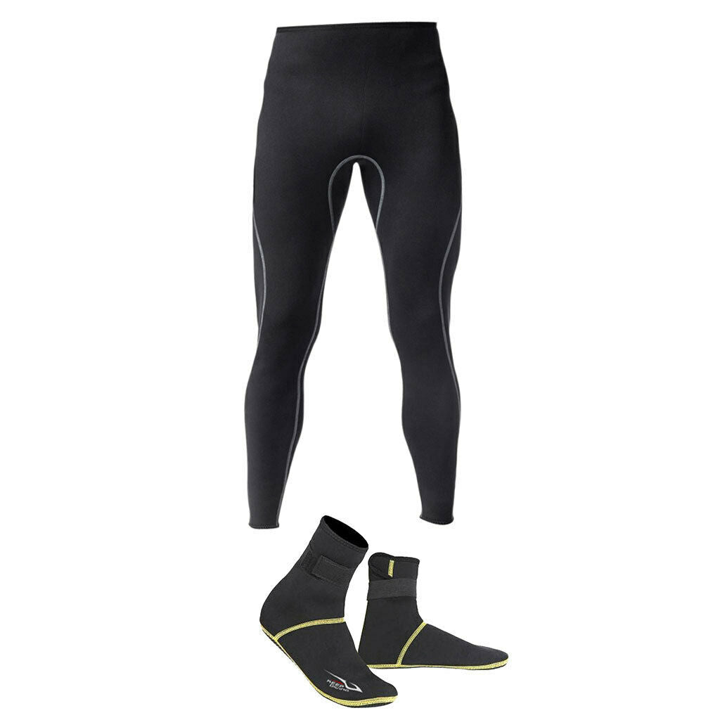 Men Neoprene Diving Suit Pants Surf Swimsuit Pants And Diving Socks