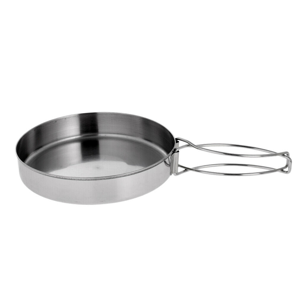 Camping Folding Nonstick Cookware Hiking Picnic Backpacking Pot Pan Set