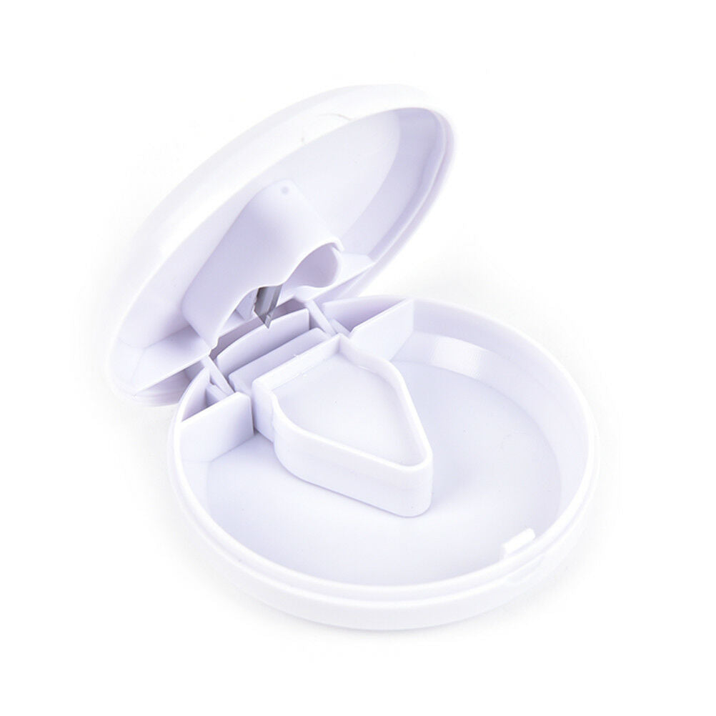 Pill Case Medicine Crusher Grinder Splitter Tablet Divider Cutter Storage.l8