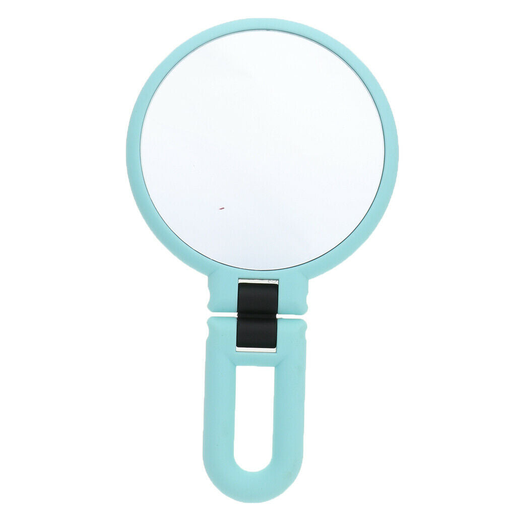 2PC Double Sided Folding Handheld Mirror - 3X/15X Magnification Travel Makeup