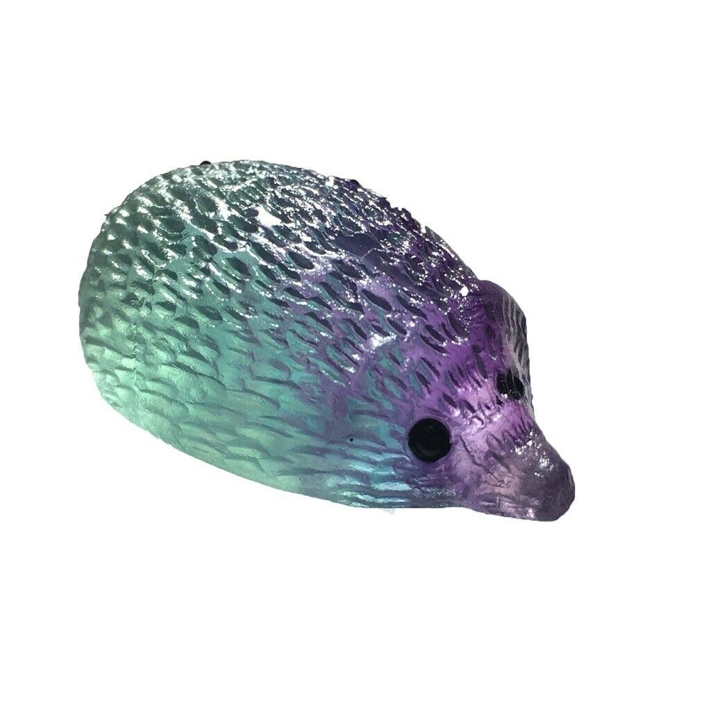 Crystal Carved Rainbow Hedgehog Stone Indoor Home Crafts Decor Collectibles