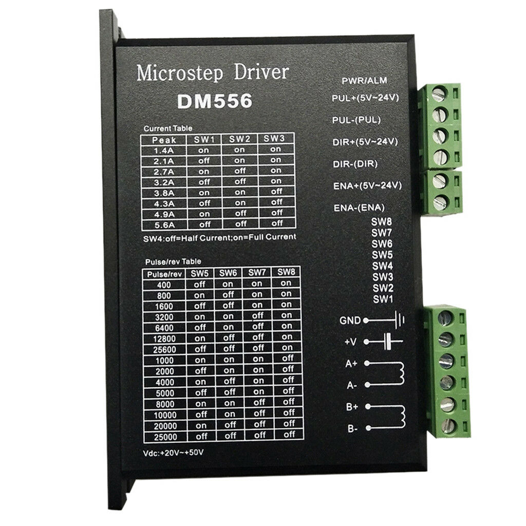 DM556 Digital Stepper Motor Driver, 24-50VDC, 1-5.6A