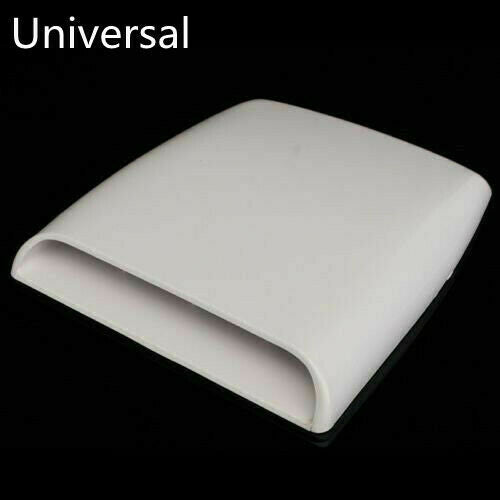 Universal ABS Car Decorative Air Flow Intake Hood Scoop Vent Bonnet White Cover