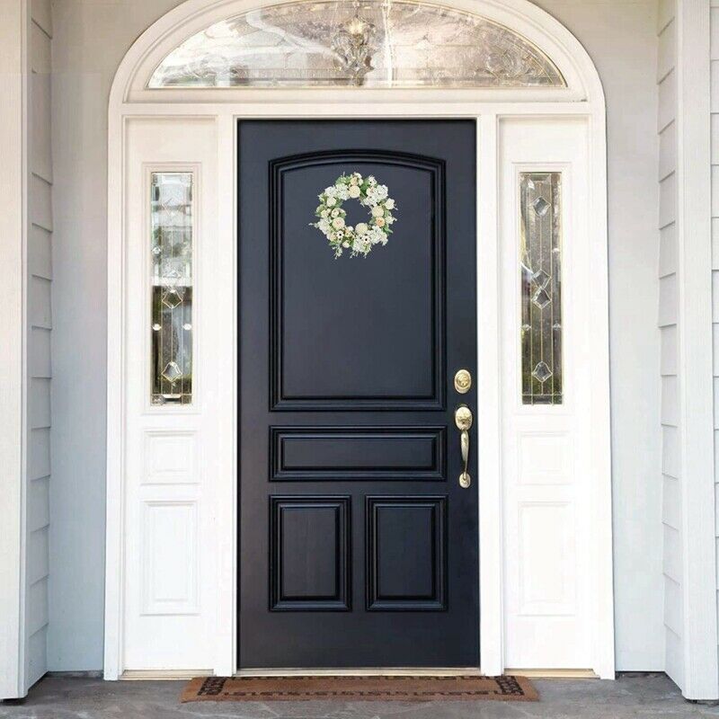 Artificial Peony Hydrangea Wreath Sp Wreath for Front Door Wedding Wall WindC2D6
