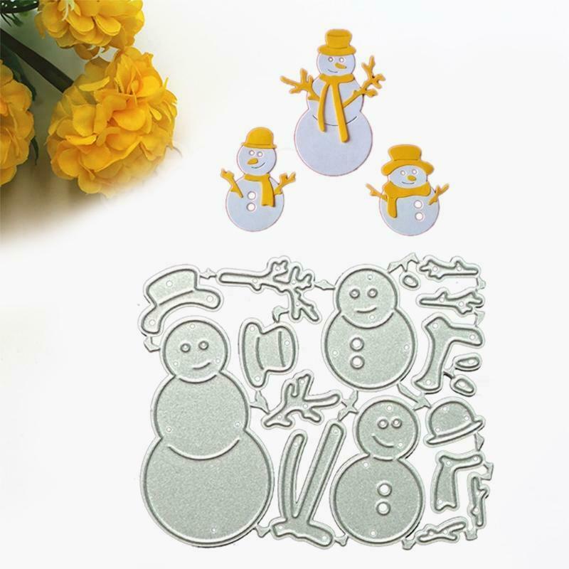 Christmas Snowmans Metal Cutting Dies Stencil DIY Scrapbooking Album Paper Card
