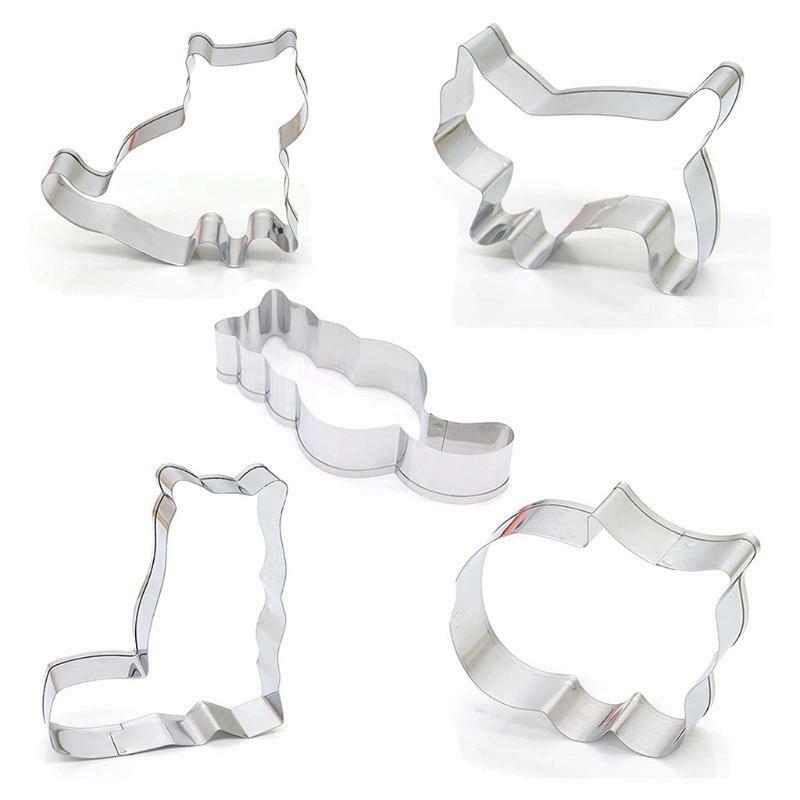 DIY Cookie Cutting Moulds Cat Shape Cartoon Baking Moulds Fondant Pastry Gadgets