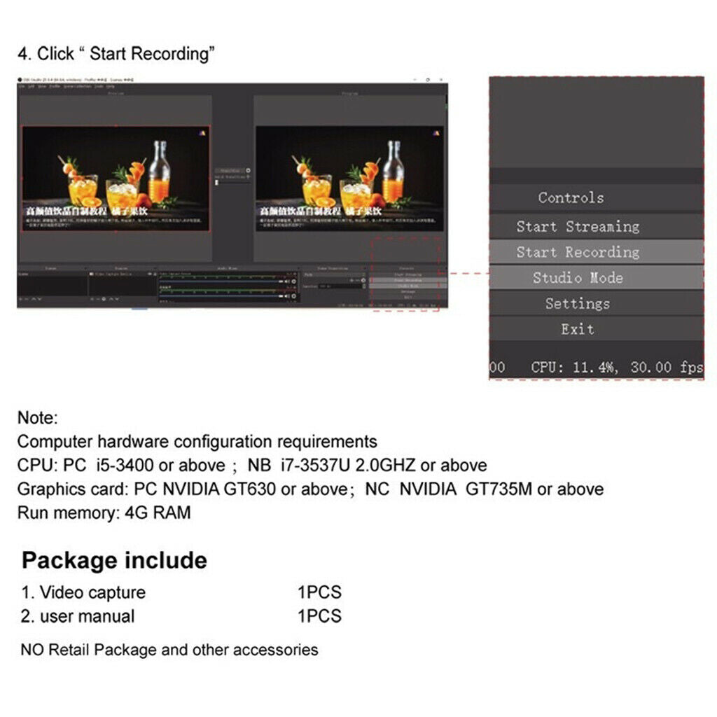 2Pcs HDMI to USB Video Capture Card 1080P for Game/Video Live Streaming