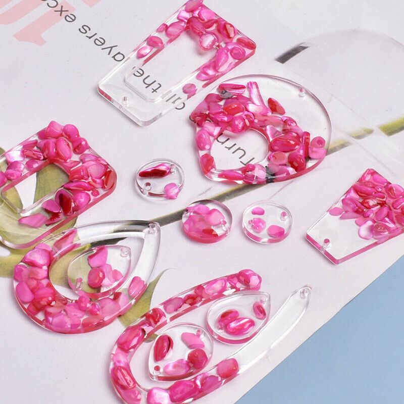 DIY Crystal Epoxy Mold Pendant Silicone Mold Keychain Listing Jewelry Res.l8