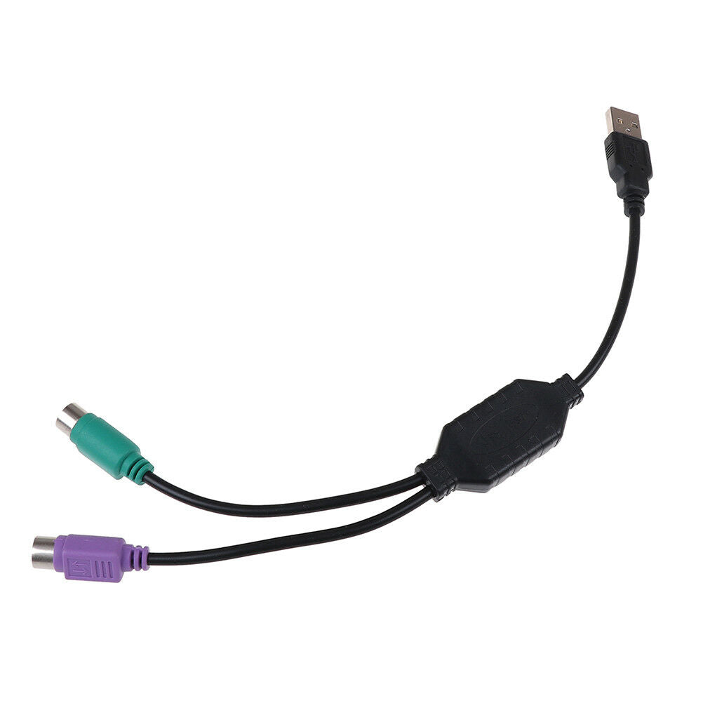 USB Male to ps/2 ps2 female converter cable cord keyboard mouse adapter N NDD