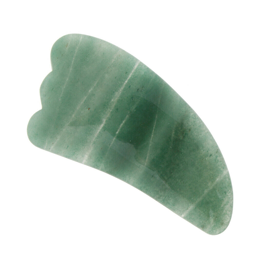 2 Pcs Natural Jade Guasha Board Gua Sha Scraping Tool Face Body SPA Massage