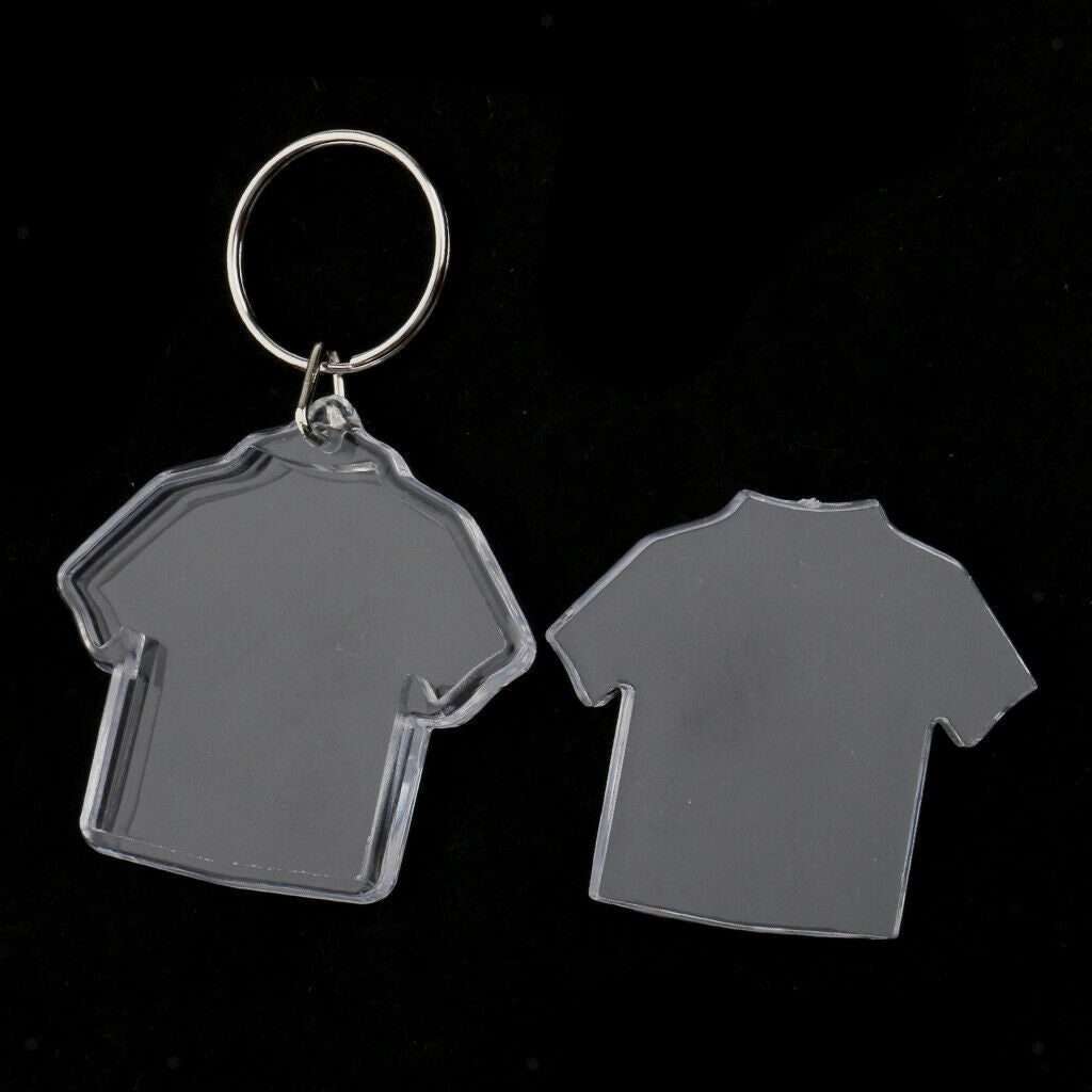Clothes Shape Acrylic Photo Snap-in Key Chain - 5.0 X 5.5cm (Pack of 10)