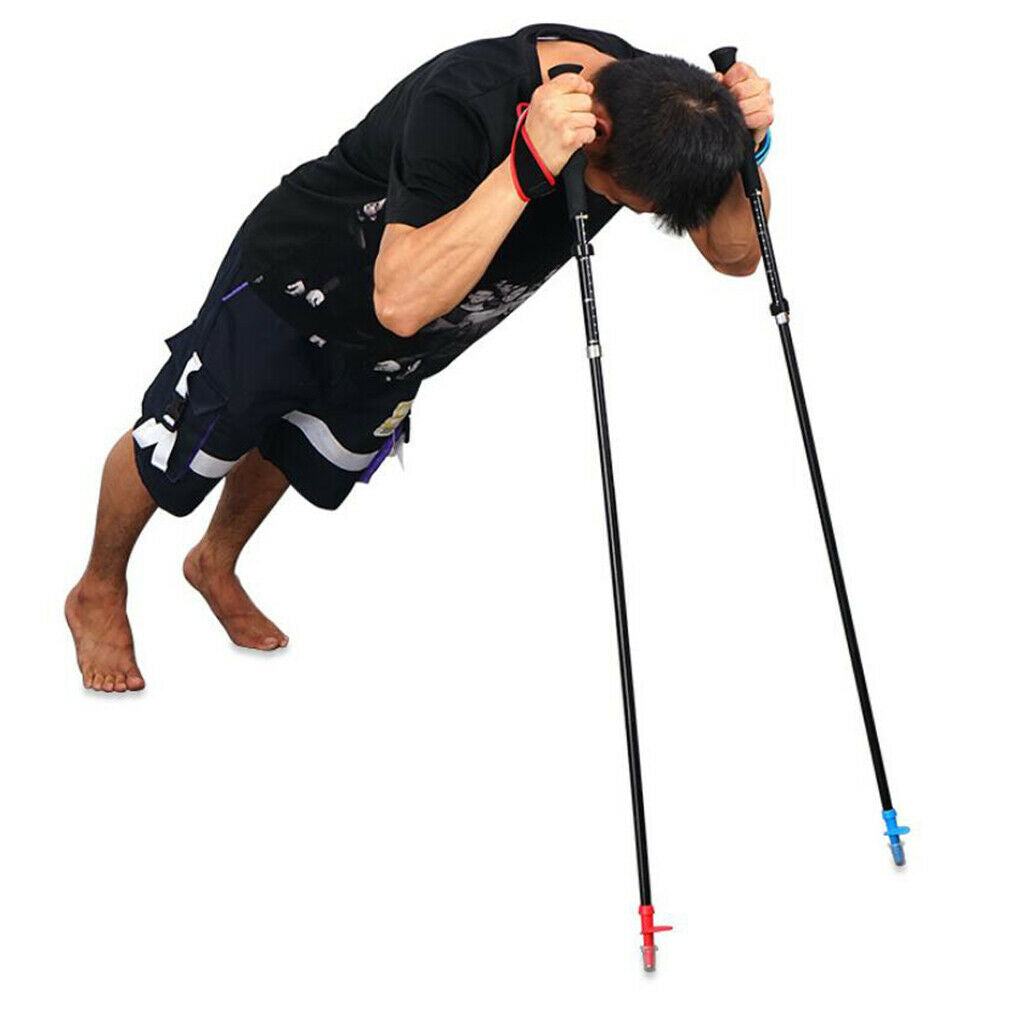 Aluminum Alloy Hiking Walking Stick Trekking Pole & Tungsten Steel Tip