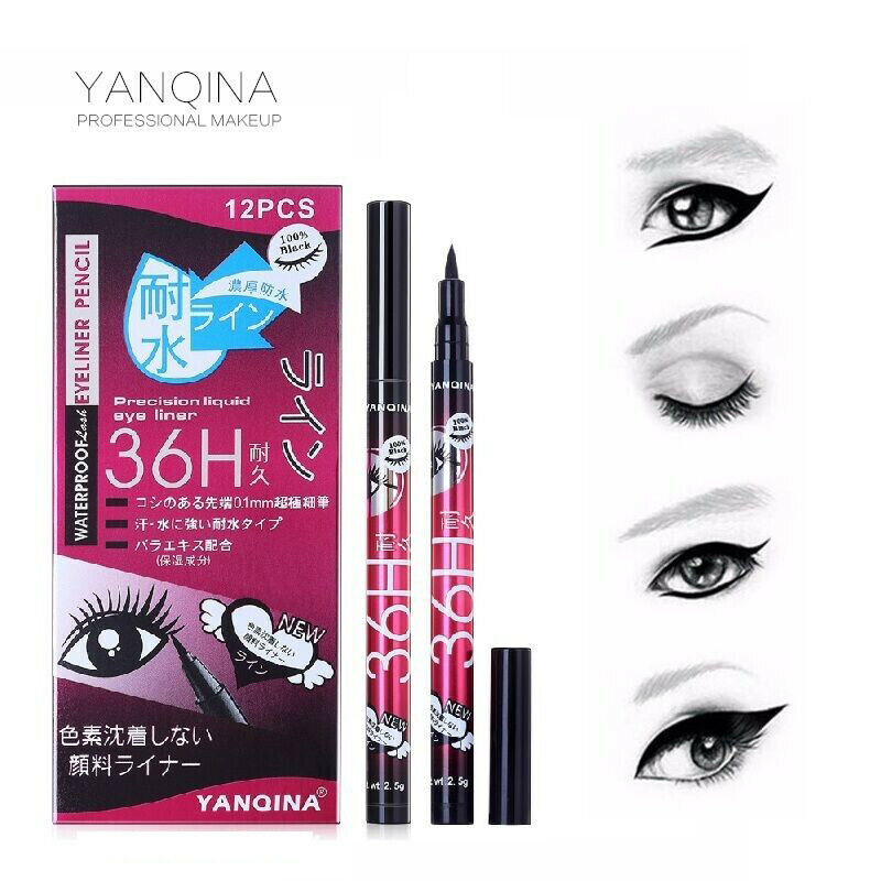 36H Eyeliner Waterproof Black Pen Liquid Black Eye Liner Pencil Make up Tools US