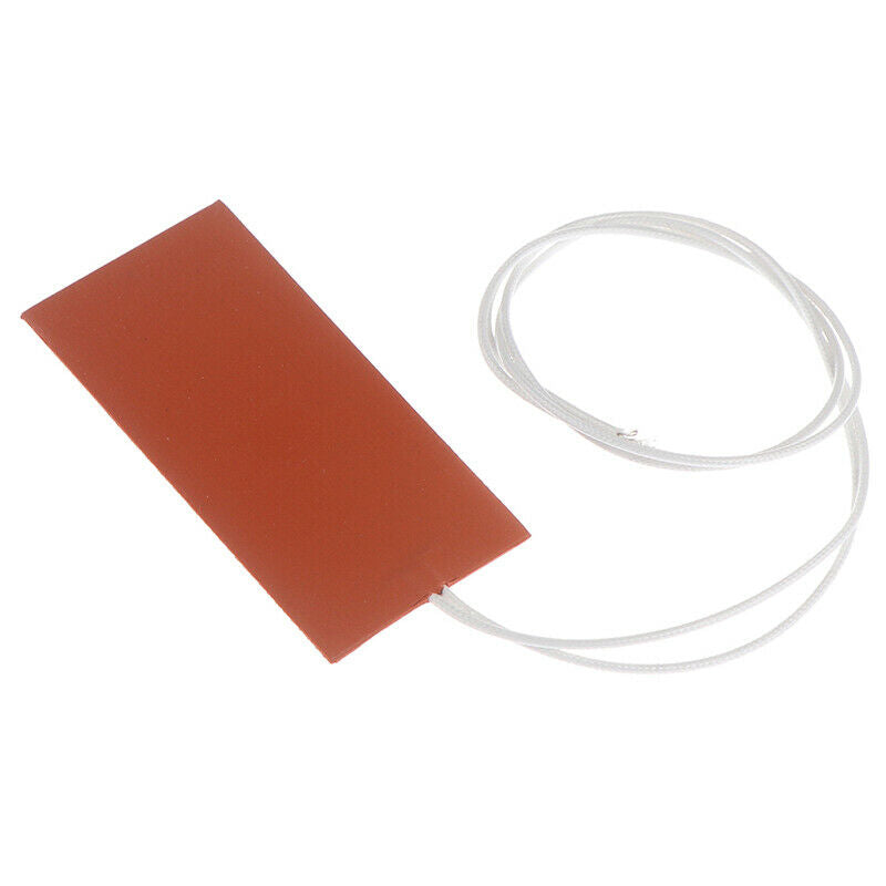15W 12V 5*10cm Engine Oil Tank Silicone Heater Pad Rubber Heating Mat War.l8