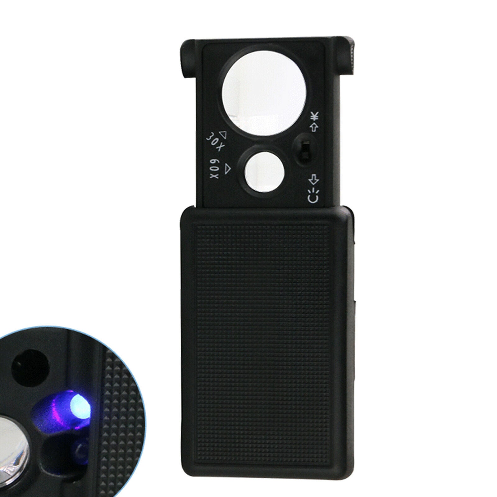 Small Slide Out Light Jewelers Loupe Multi-Power Magnifier Magnifying Glass