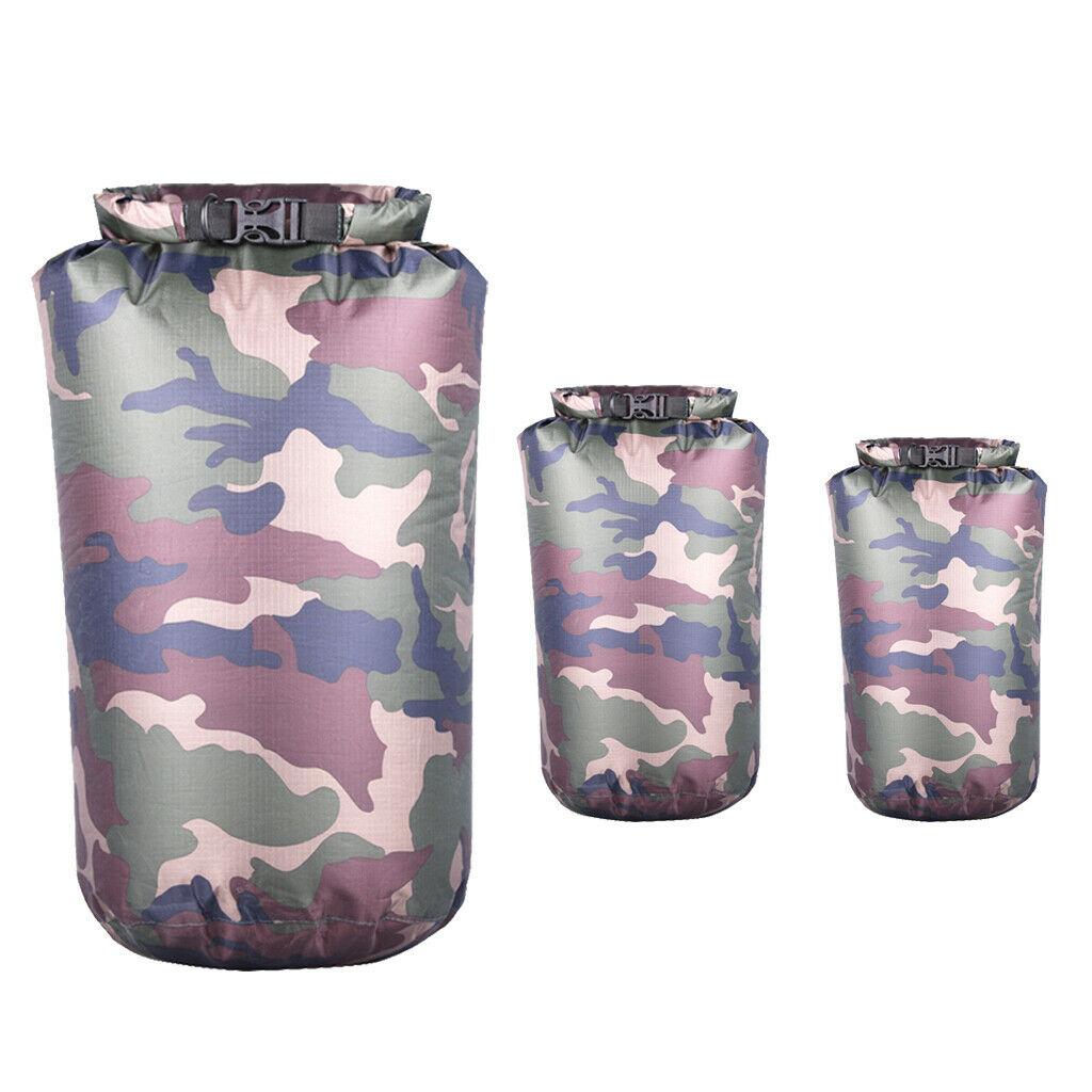 Set of 3 Waterproof Dry Bag Sack Pouch for Outdoor Boating Kayaking Canoeing