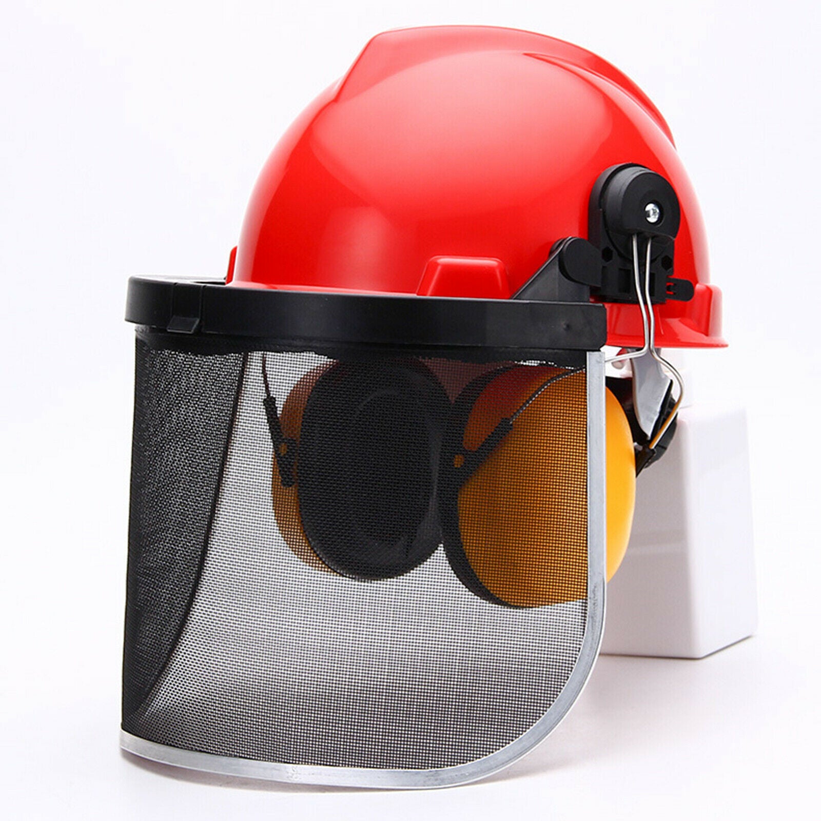 Replacement Steel Face Shield Earmuffs Protection for Forestry Safety Helmet