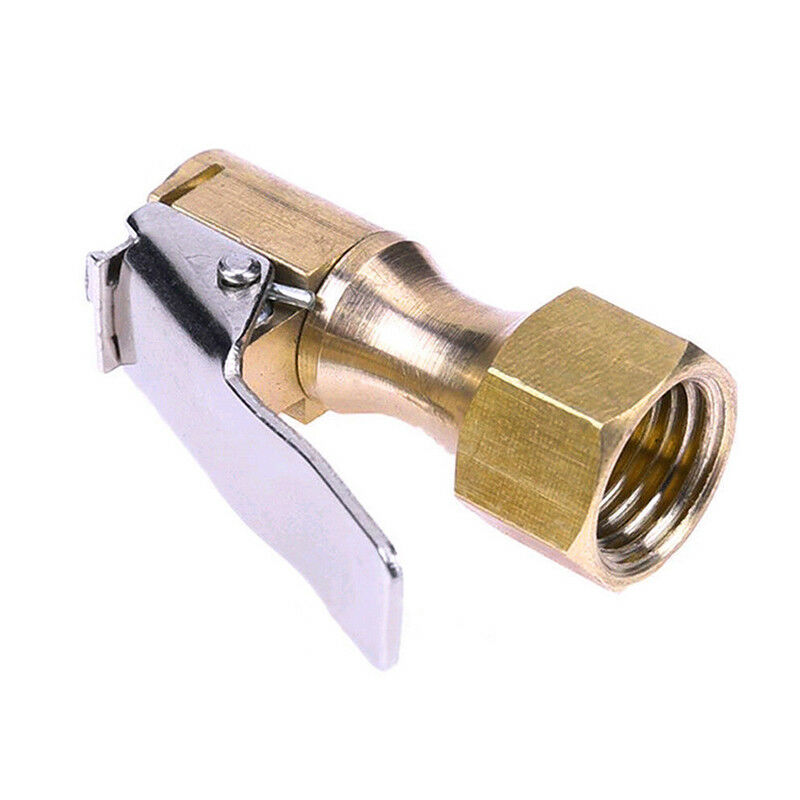 Straight Brass Car Tire Inflator Valve Stem Connector Air Chuck Lock On Cl.l8