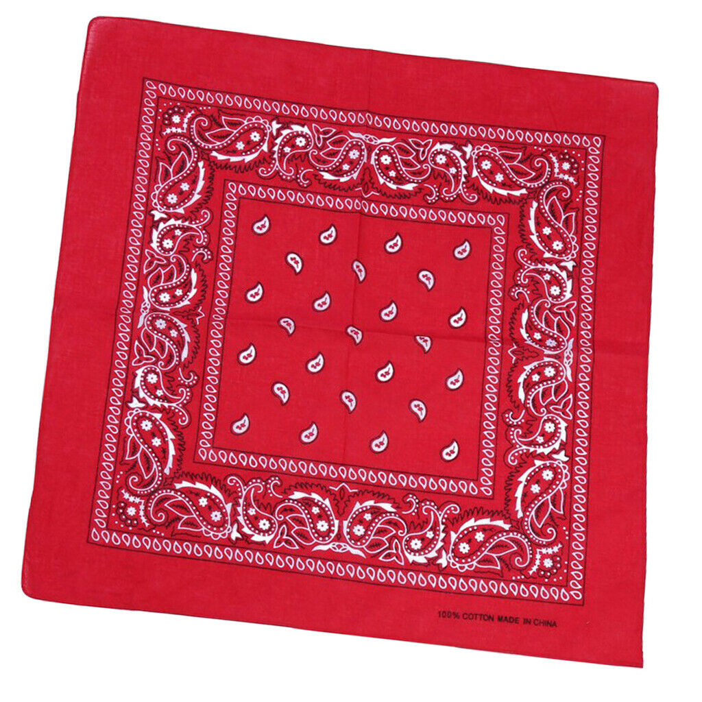 6 Pack Unisex Cotton Print Cowboy Bandana Scarf Head Wrap Neck Wristband