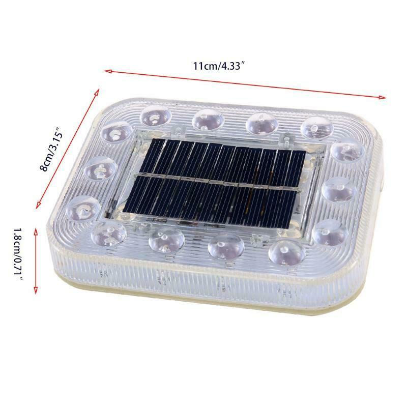 Waterproof Solar Powered LED Magnetic Induction Strobe Lamp Warn Flashing Light
