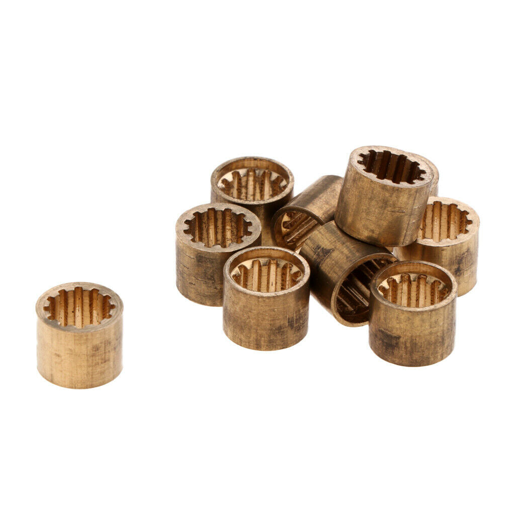 Pack of 10pcs Brass Snooker Pool Cue Ferrules Cue Tips Billiards Accessories