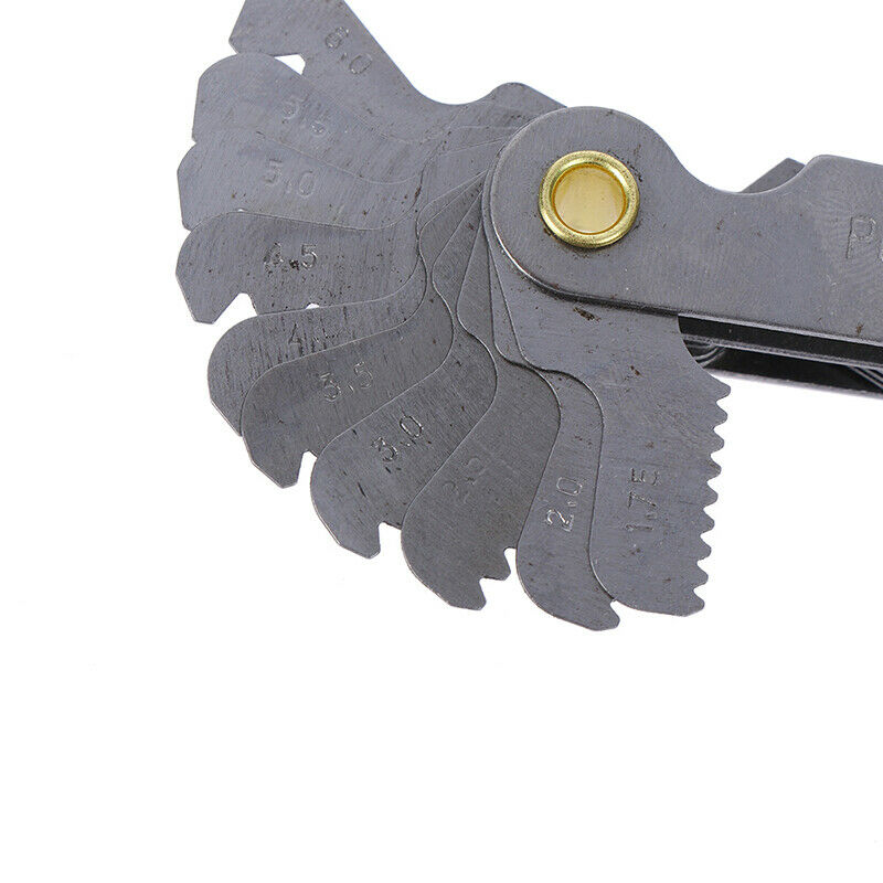 40XThread Measuring Gage 60 Degree Whitworth Metric Screw Thread Pitch Gauge SJ