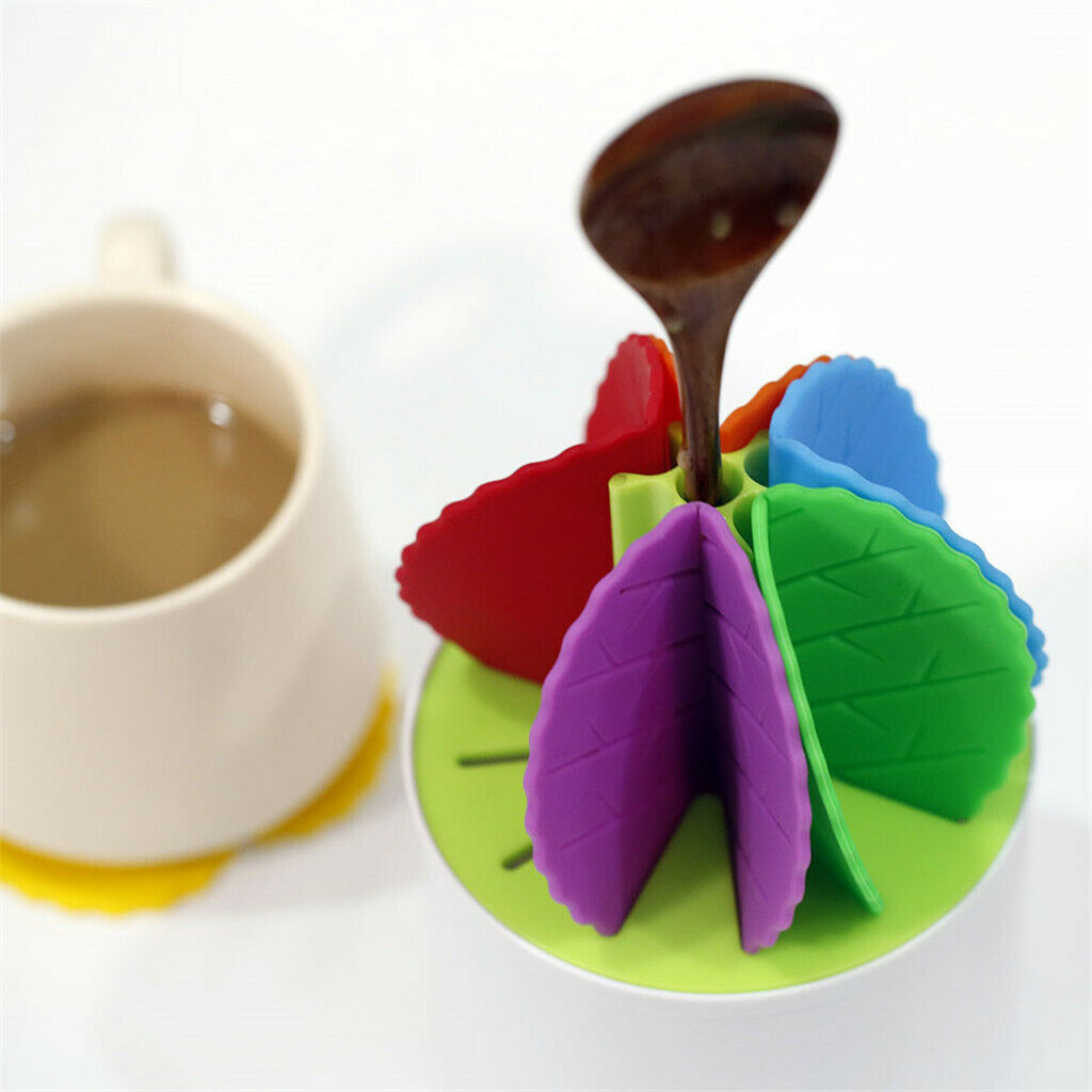 Cactus Drinks Coaster Silicone Cup Tea Mat Holder Mug Glasses Set Colorful