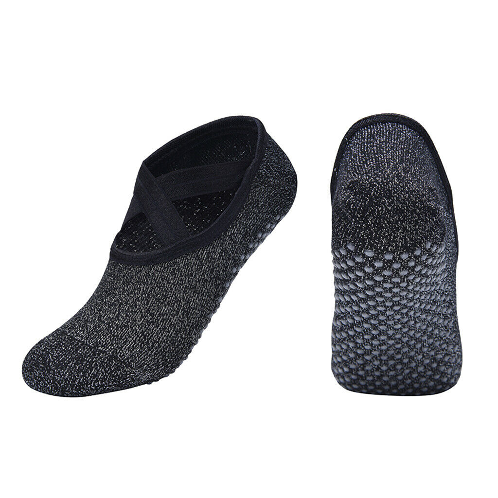 Anti-Slip Soft Women Yoga Socks Pilates Ballet Girls Sock Fitness Black