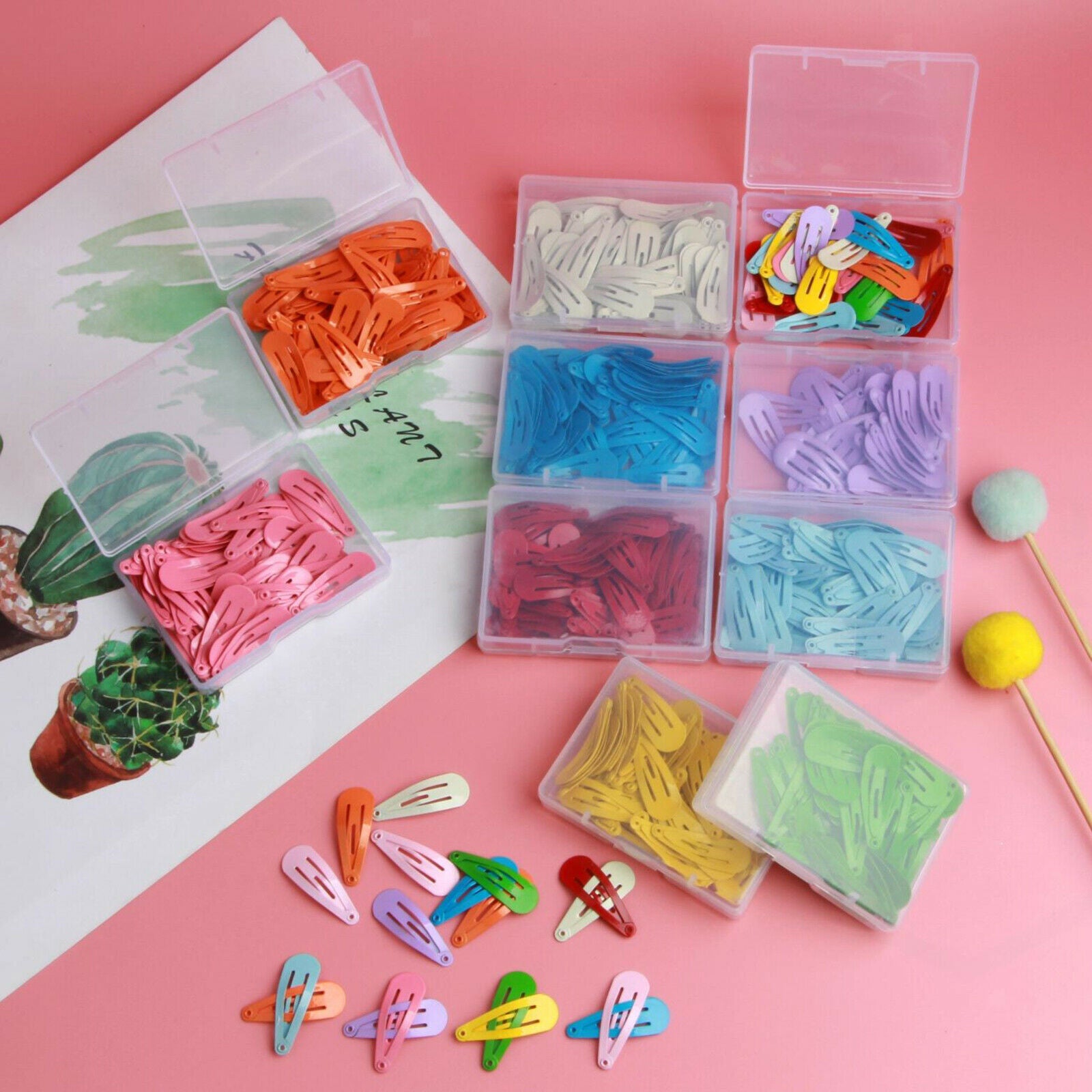 50Pcs No  Metal Hair Clips Barrettes Hairpins for Girls