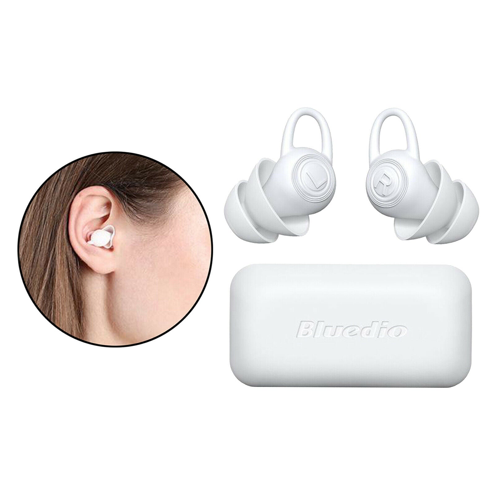 1 Pair of Soft Silicone Ear Plugs in Box Reusable Plugs for Sleep